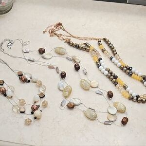 Elegant Multi-Color Beaded Necklace Set